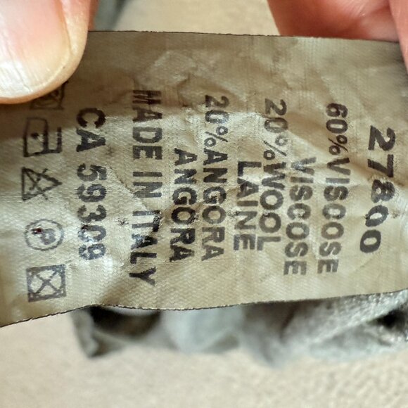 Angela Mara Sweater Metallic Polka Dot Angora Wool Made Italy - Picture 7 of 8